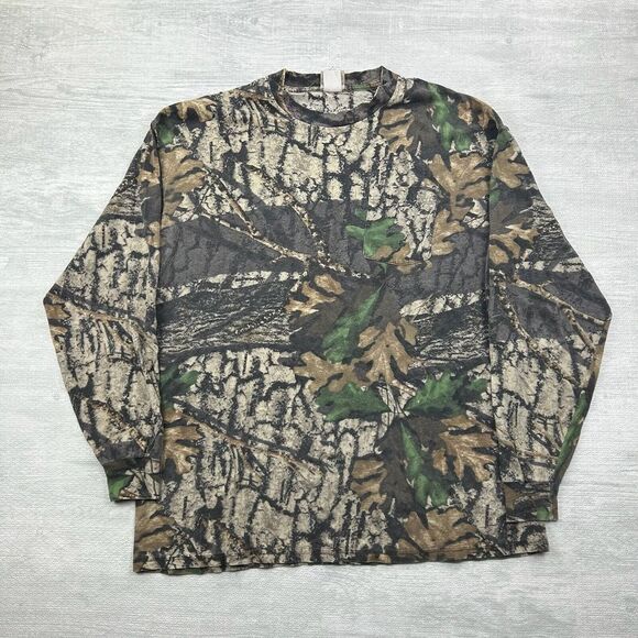Jerzees Other - Vintage Jerzees Outdoors Camo Shirt Adult XL Trebark‎ Camouflage Long Sleeve